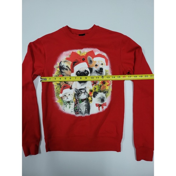 FifthSUN Christmas Crewneck Sweatshirt Holiday Cats Dogs Sloth Graphic Top - Picture 5 of 8